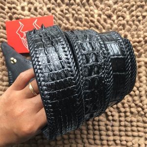 Thắt lưng da cá sấu nguyên con 1